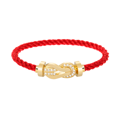 [moco jewelrys]CHANCE LARGE 8 FIGURE BUCKLE HALF DIAMOND BRACELET GOLD