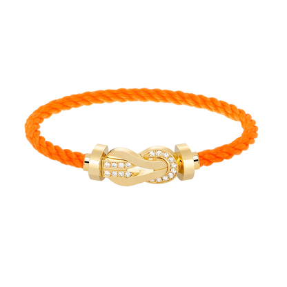 [moco jewelrys]CHANCE LARGE 8 FIGURE BUCKLE HALF DIAMOND BRACELET GOLD