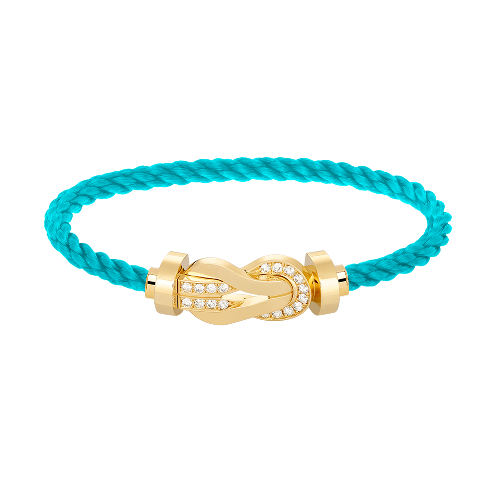 [moco jewelrys]CHANCE LARGE 8 FIGURE BUCKLE HALF DIAMOND BRACELET GOLD