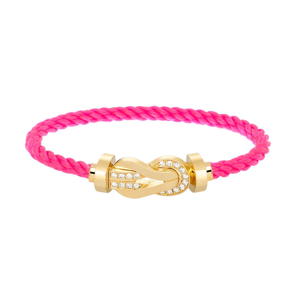[moco jewelrys]CHANCE LARGE 8 FIGURE BUCKLE HALF DIAMOND BRACELET GOLD
