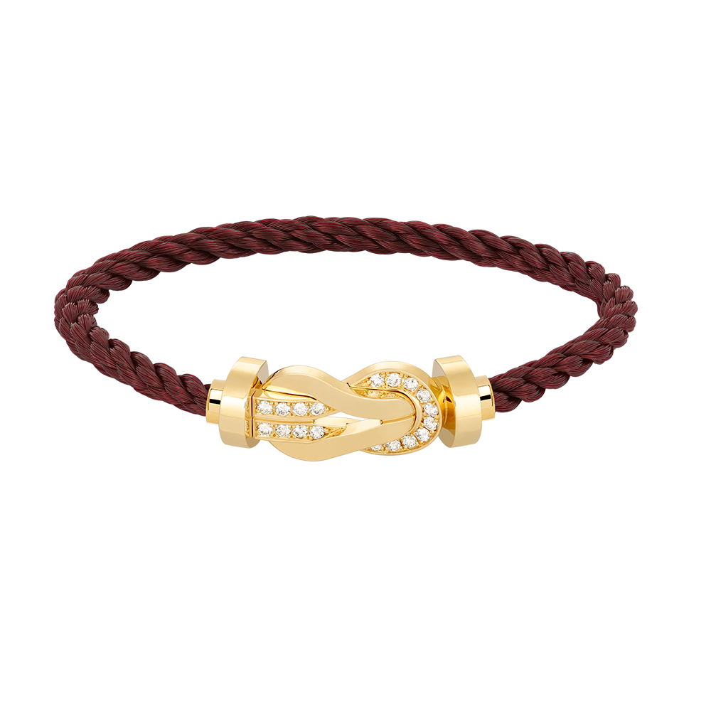 [moco jewelrys]CHANCE LARGE 8 FIGURE BUCKLE HALF DIAMOND BRACELET GOLD