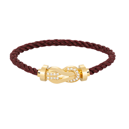 [moco jewelrys]CHANCE LARGE 8 FIGURE BUCKLE HALF DIAMOND BRACELET GOLD