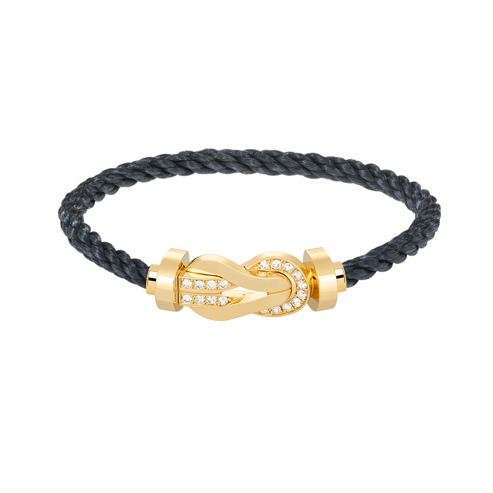 [moco jewelrys]CHANCE LARGE 8 FIGURE BUCKLE HALF DIAMOND BRACELET GOLD