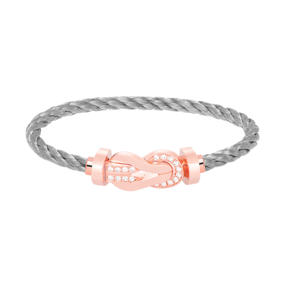[moco jewelrys]CHANCE LARGE 8 FIGURE BUCKLE HALF DIAMOND BRACELET ROSE GOLD