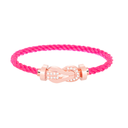 [moco jewelrys]CHANCE LARGE 8 FIGURE BUCKLE HALF DIAMOND BRACELET ROSE GOLD