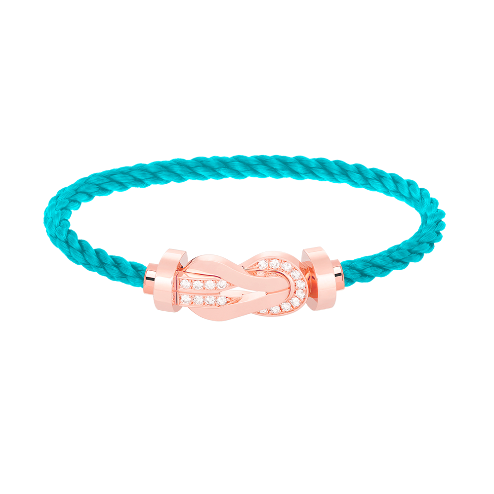 [moco jewelrys]CHANCE LARGE 8 FIGURE BUCKLE HALF DIAMOND BRACELET ROSE GOLD