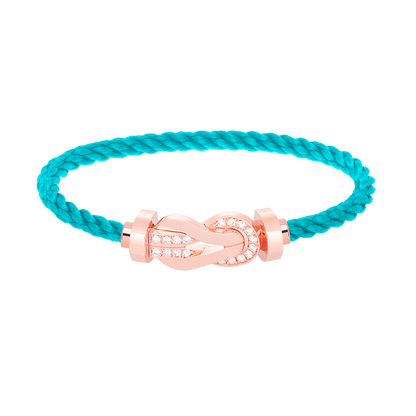 [moco jewelrys]CHANCE LARGE 8 FIGURE BUCKLE HALF DIAMOND BRACELET ROSE GOLD