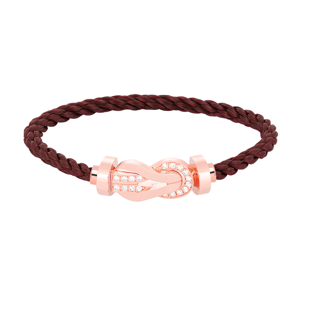 [moco jewelrys]CHANCE LARGE 8 FIGURE BUCKLE HALF DIAMOND BRACELET ROSE GOLD