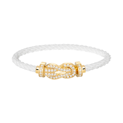 [moco jewelrys]CHANCE LARGE 8 FIGURE BUCKLE FULLDIAMOND BRACELET GOLD
