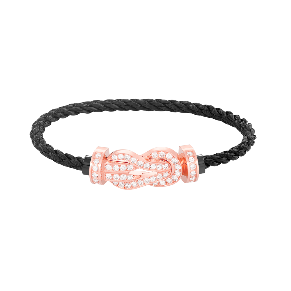 [moco jewelrys]CHANCE LARGE 8 FIGURE BUCKLE FULL DIAMOND BRACELET ROSE GOLD