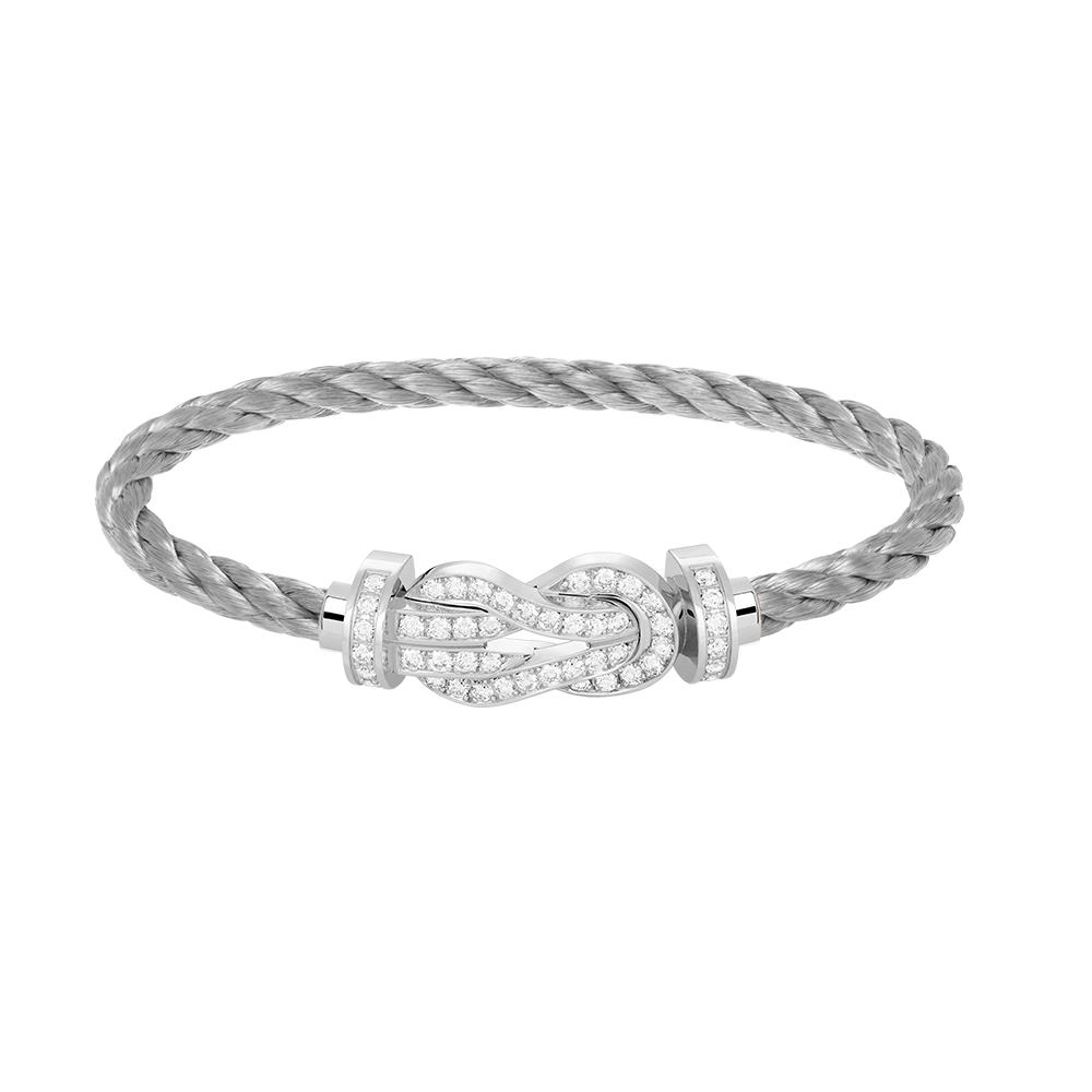 [moco jewelrys]CHANCE LARGE 8 FIGURE BUCKLE FULL DIAMOND BRACELET SILVER