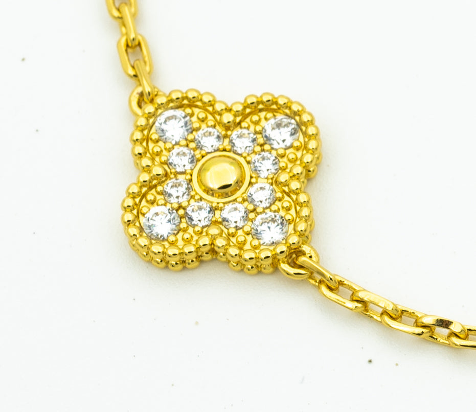 [Moco jewelrys] CLOVER 5 MOTIF LASER BRACELET COLLECTION