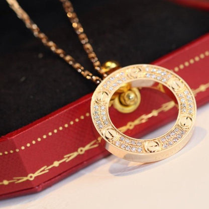 [moco jewelrys]LOVE NECKLACE ADJUSTABLE ROSE GOLD