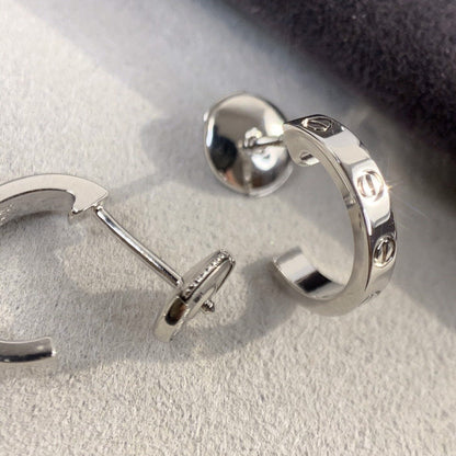 [moco jewelrys]LOVE EARRINGS 2.65MM SILVER