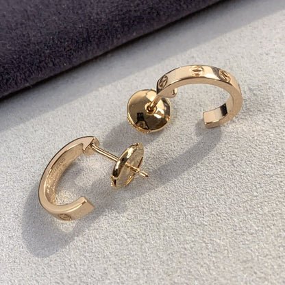 [moco jewelrys]LOVE EARRINGS 2.65MM PINK GOLD