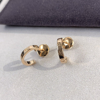 [moco jewelrys]LOVE EARRINGS 2.65MM PINK GOLD