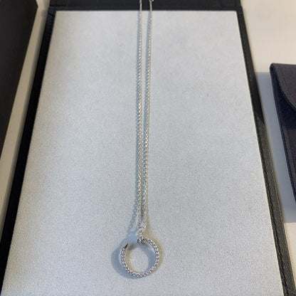 [moco jewelrys]JUSTE NECKLACE SILVER DIAMONDS