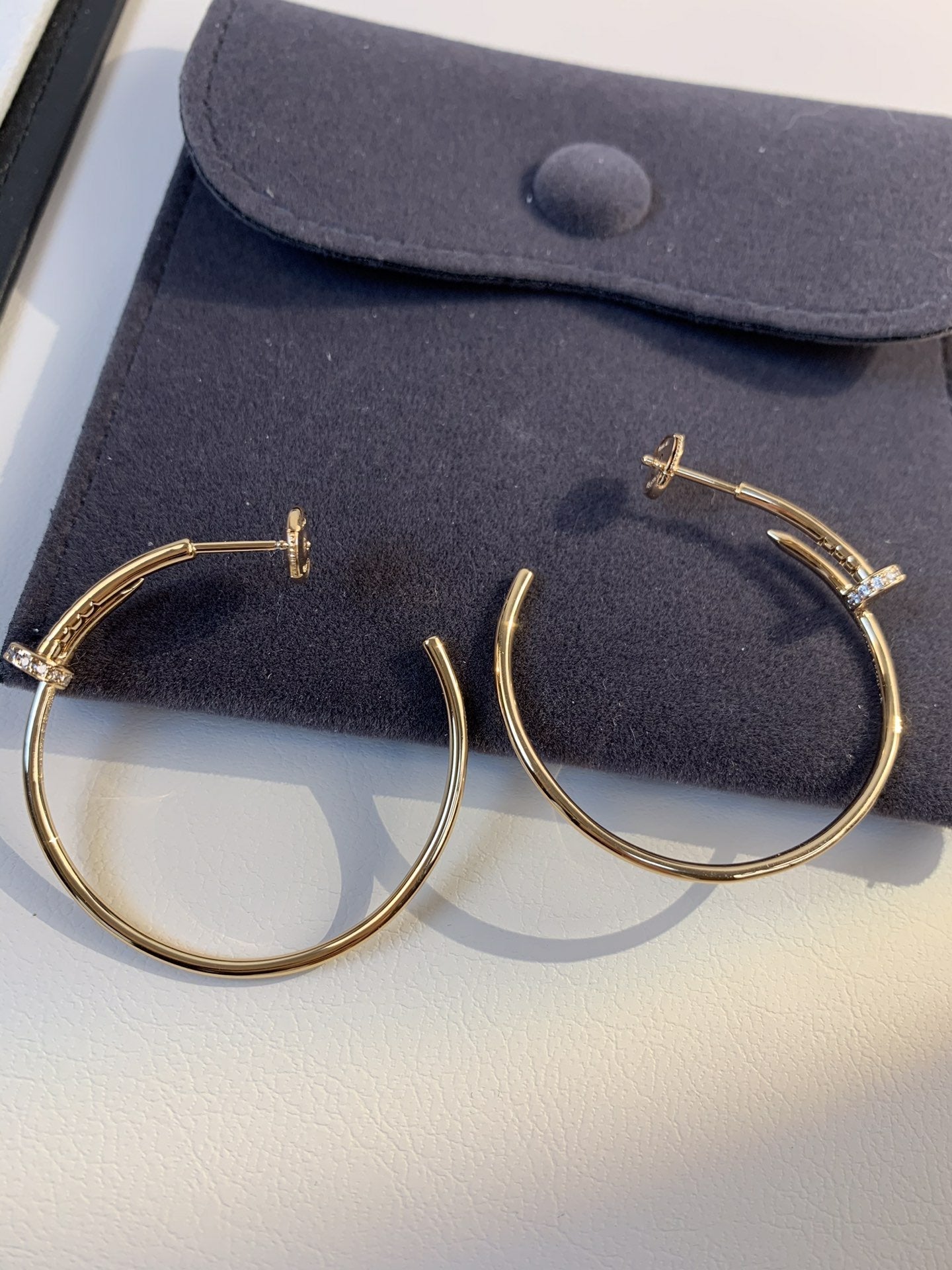 [moco jewelrys]JUSTE EARRINGS GOLD DIAMONDS 1.8MM