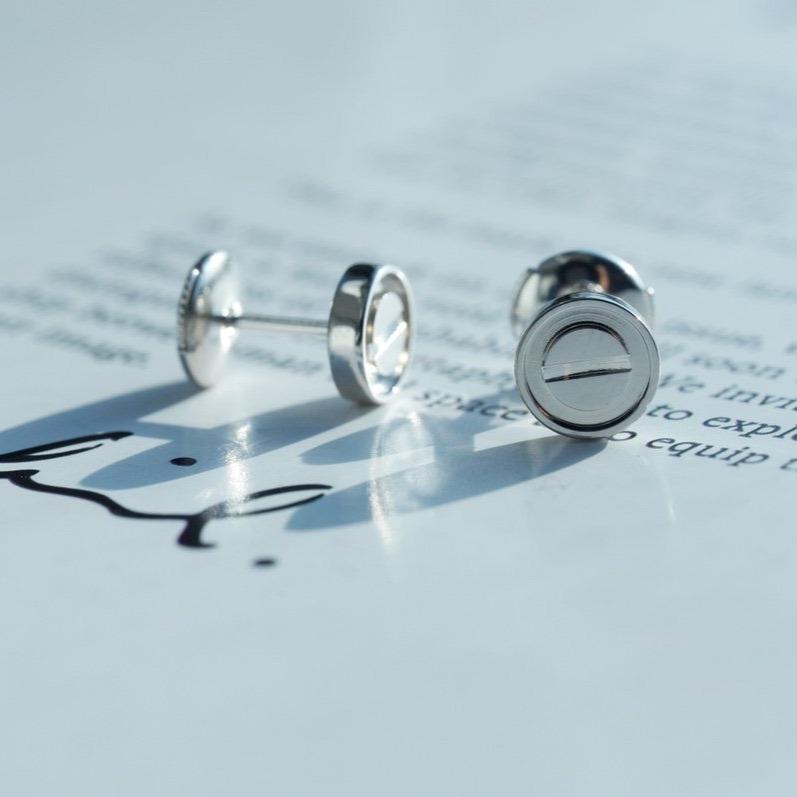 [moco jewelrys]LOVE EARRINGS SILVER 10MM