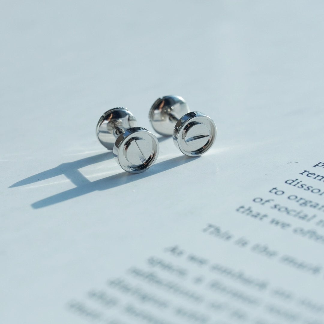 [moco jewelrys]LOVE EARRINGS SILVER 10MM