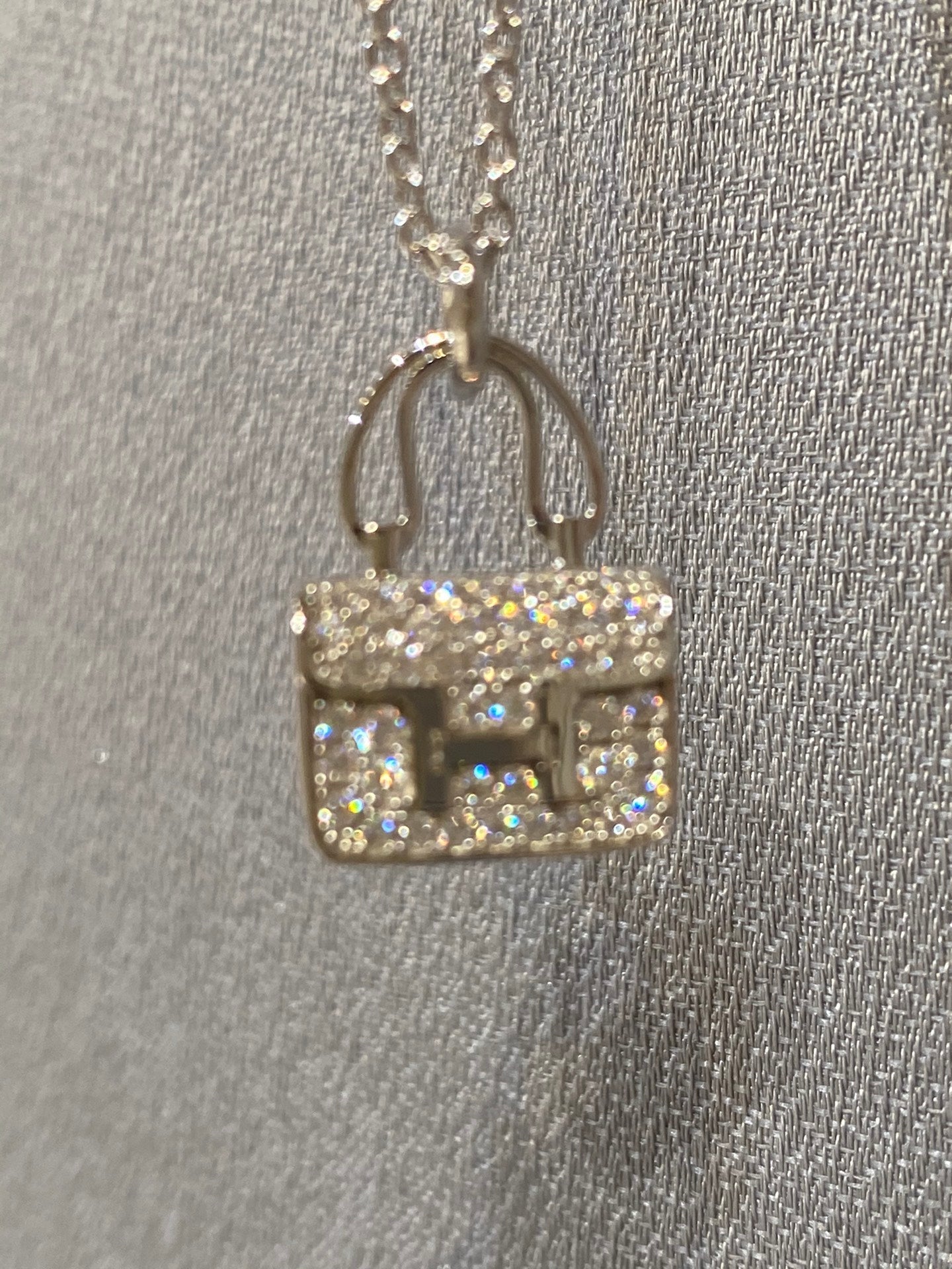 [moco jewelrys]CONSTANCE PEDANT DIAMOND NECKLACE