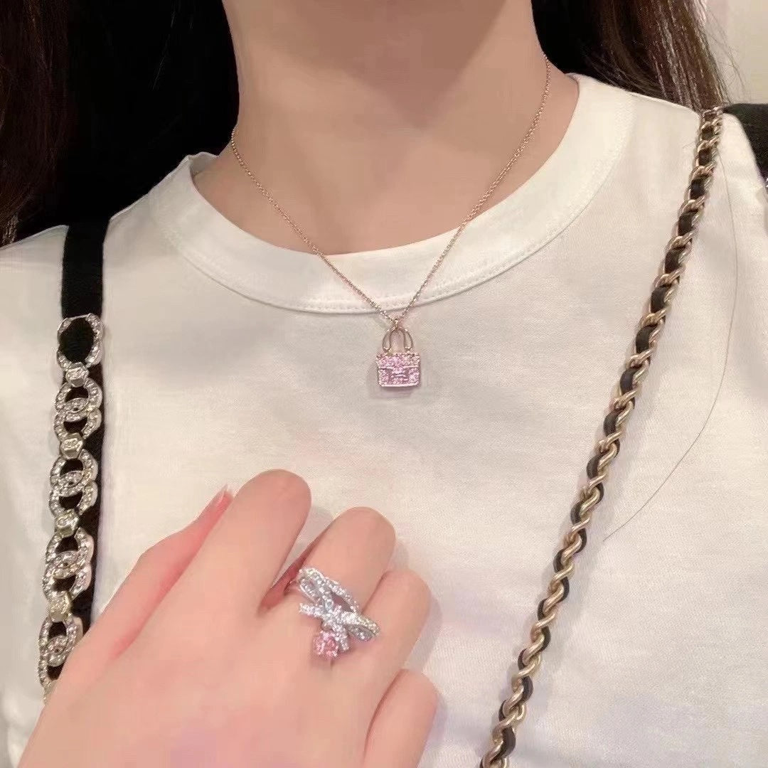 [moco jewelrys]CONSTANCE PEDANT PURPLE DIAMOND NECKLACE