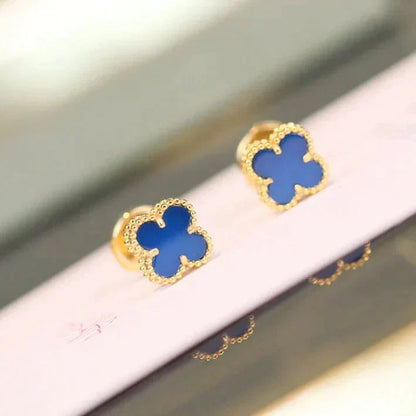 [moco jewelrys]CLOVER MINI 9.5MM TURQUOISE EARRINGS