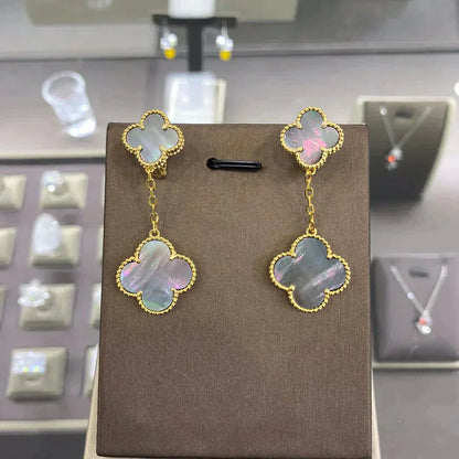 [moco jewelrys]CLOVER 2 MOTIFS  EARRINGS (MULTIPLE CHOICESC