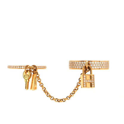 [moco jewelrys]HM KELLY CLOCHETTE DOUBLE RING IN  WITH DIAMONDS