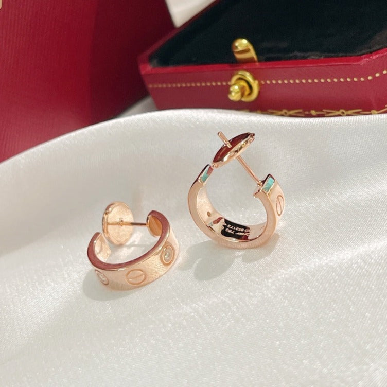 [moco jewelrys]LOVE EARRINGS 5.7MM 2 DIAMONDS