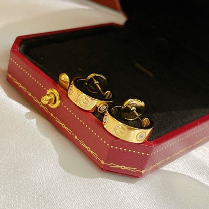 [moco jewelrys]LOVE EARRINGS 5.7MM 2 DIAMONDS
