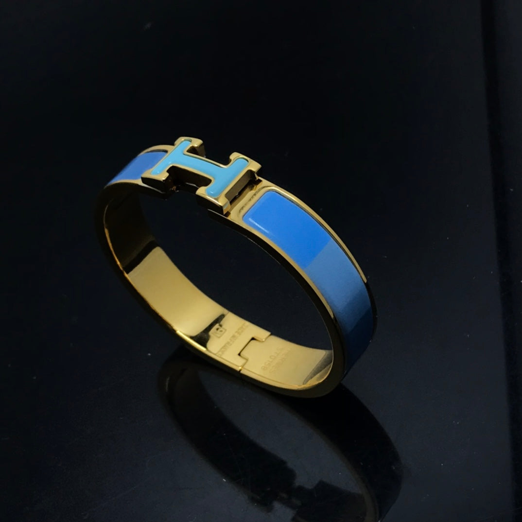 [moco jewelrys]H BRACELET BLUE RAINBOW CERAMIC