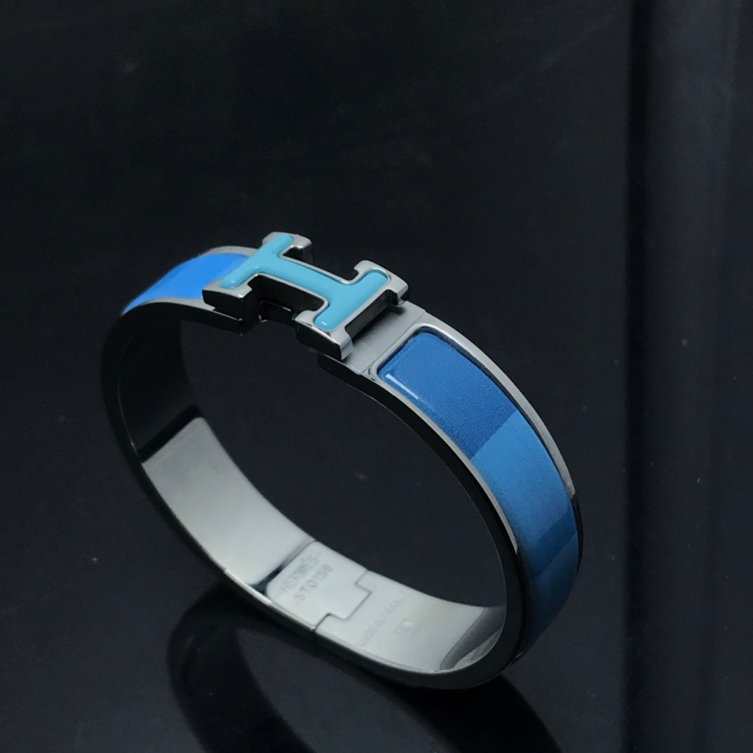 [moco jewelrys]H BRACELET BLUE RAINBOW CERAMIC