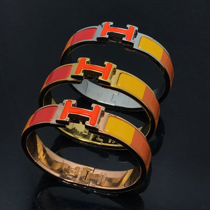 [moco jewelrys]H BRACELET ORANGE RAINBOW CERAMIC