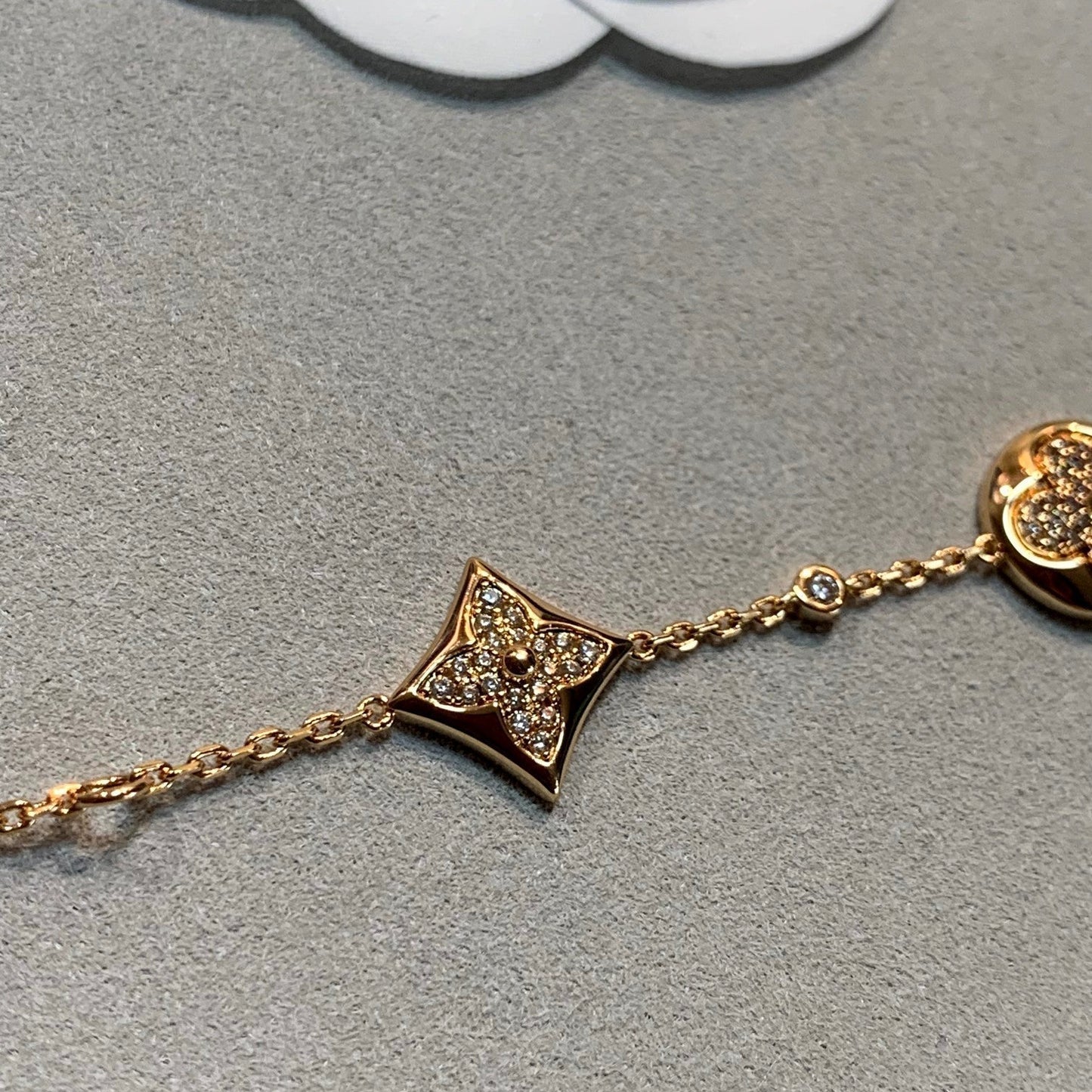 [moco jewelrys]STAR AND SUN 4 MOTIFS GOLD DIAMONDS BRACELET