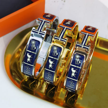[moco jewelrys]H COUVERTURES DARK BLUE BRACELET
