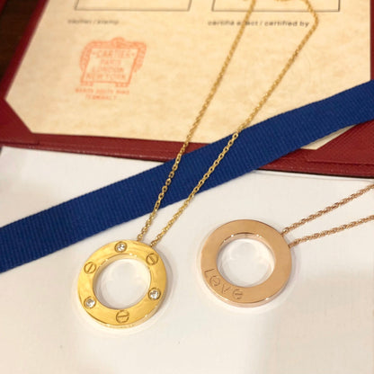 [moco jewelrys]LOVE NECKLACE 16MM 3 DIAMONDS