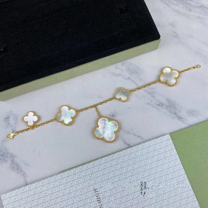 [moco jewelrys]MAGIC CLOVER MOP GOLD BRACELET 5 MOTIFS