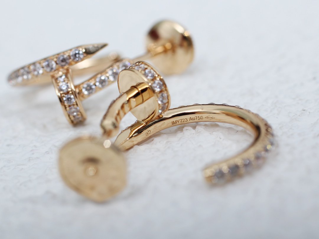 [moco jewelrys]JUSTE EARRINGS 12.75MM PINK GOLD DIAMOND