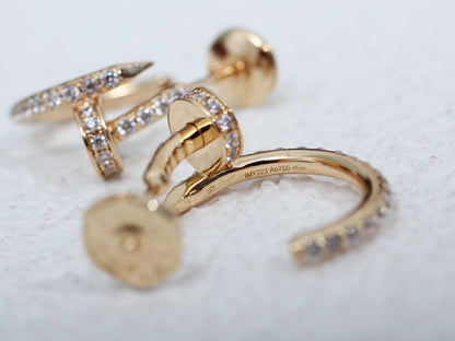 [moco jewelrys]JUSTE EARRINGS 12.75MM PINK GOLD DIAMOND