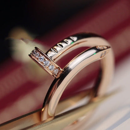 [moco jewelrys]JUSTE RING 2.65MM PINK GOLD DIAMOND