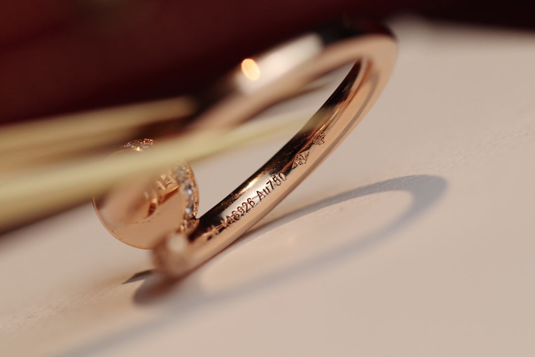 [moco jewelrys]JUSTE RING 2.65MM PINK GOLD DIAMOND