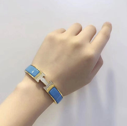 [moco jewelrys]H CLOUD BLUE BRACELET GOLD DIAMOND