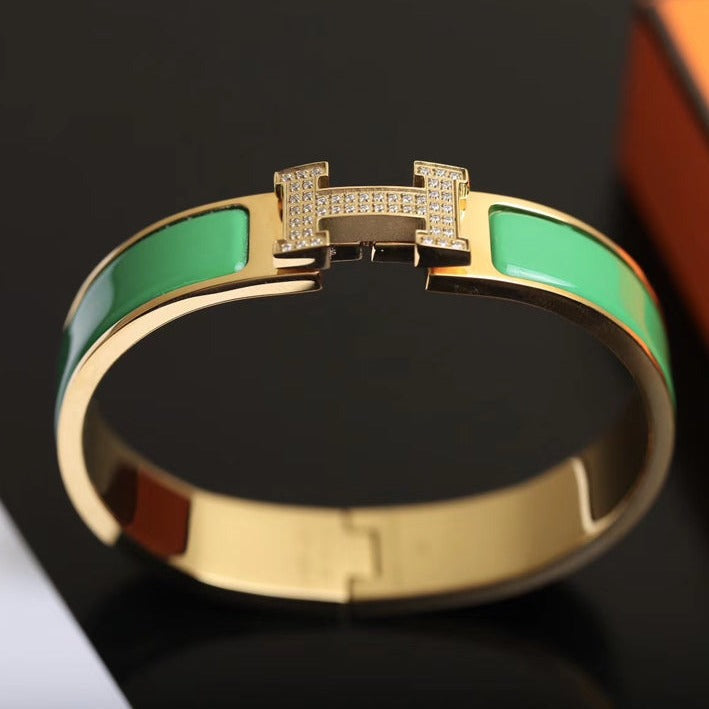 [moco jewelrys]H BRACELET GOLD DIAMOND