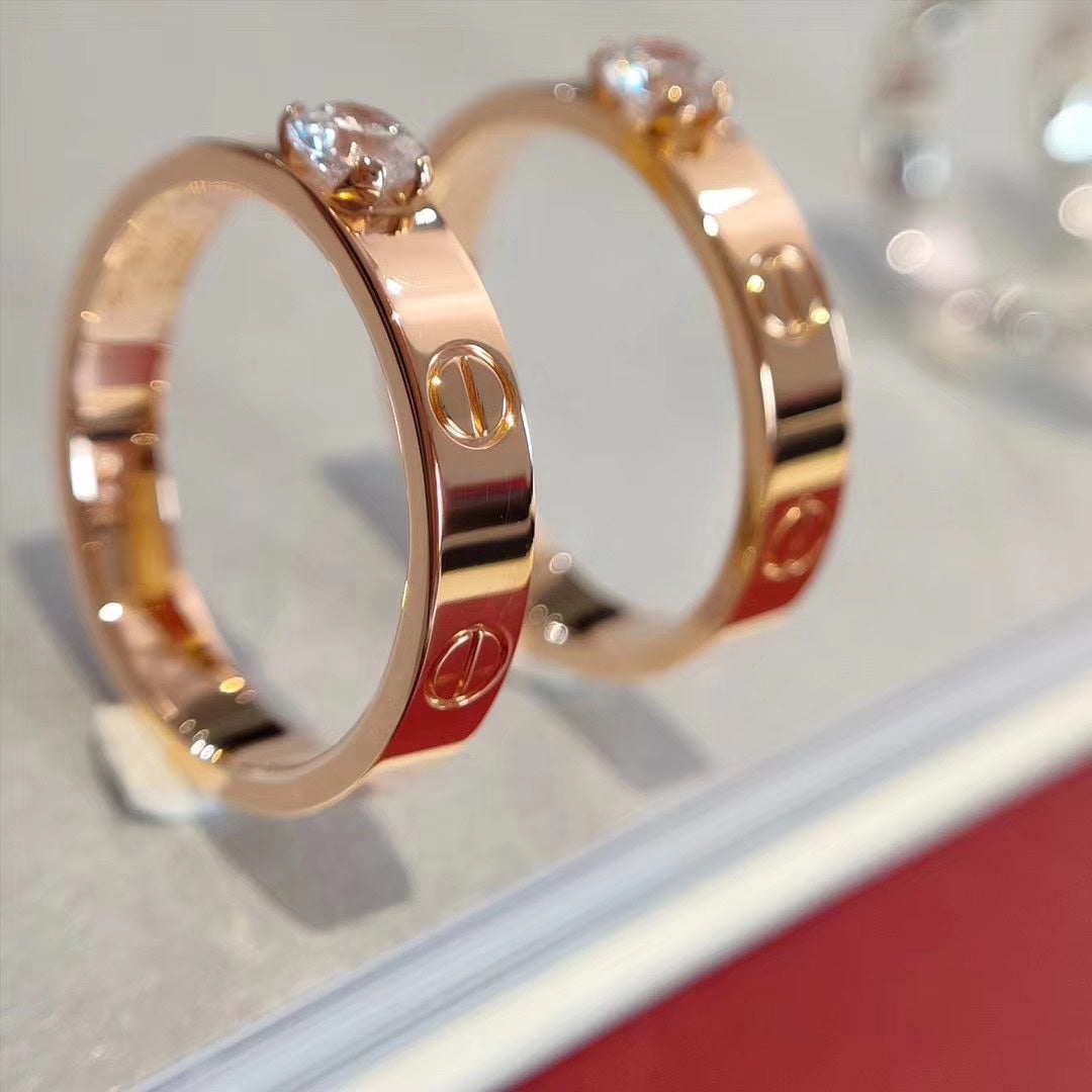 [moco jewelrys]LOVE RING 3.6MM 1 BIG DIAMOND