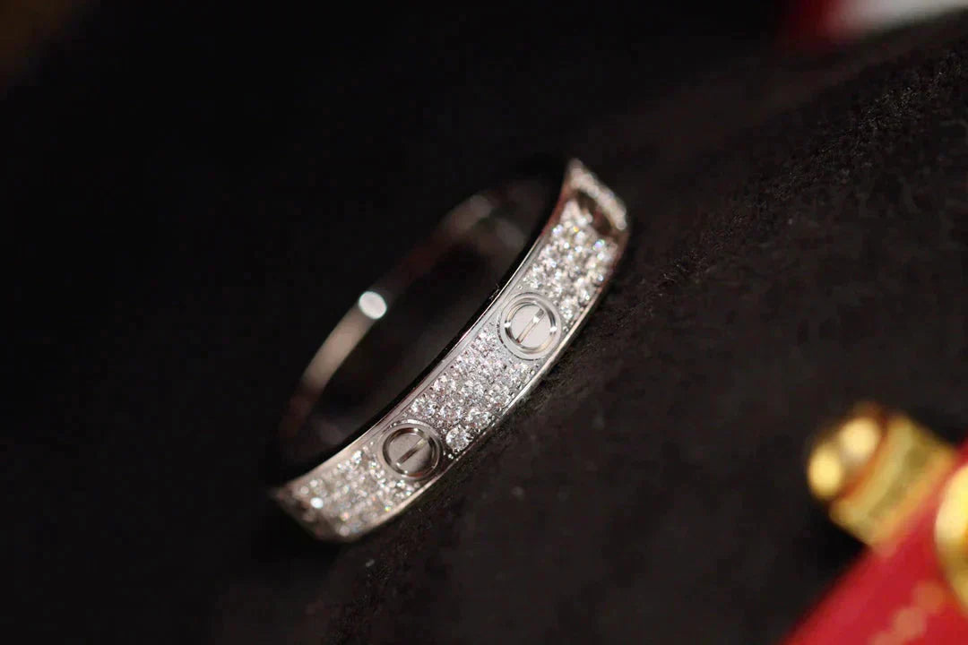 [moco jewelrys]LOVE RING 3.6MM DIAMOND PAVED