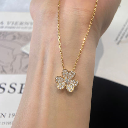 [moco jewelrys]FLOWER DIAMOND NECKLACE