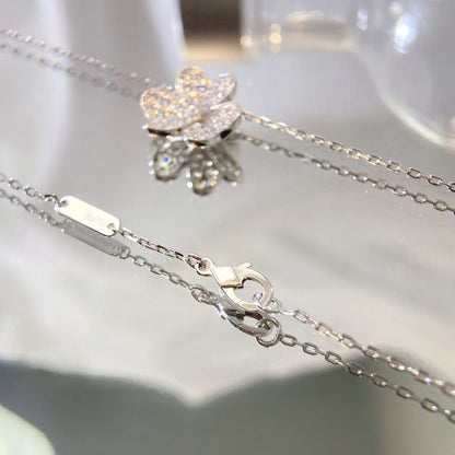 [moco jewelrys]FLOWER DIAMOND NECKLACE