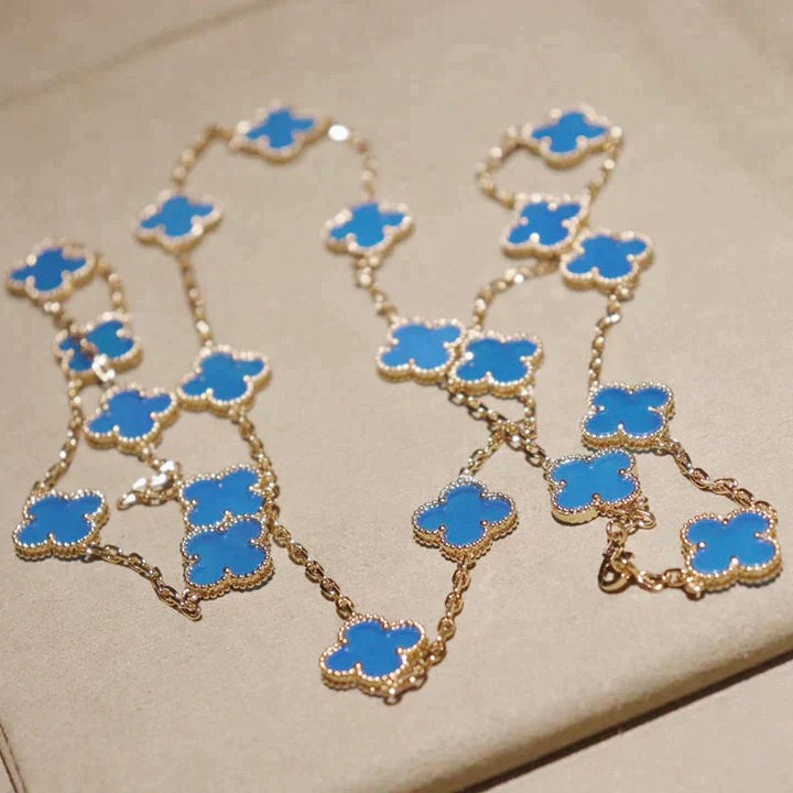 [moco jewelrys]CLOVER 20 MOTIFS TURQUOISE GOLD