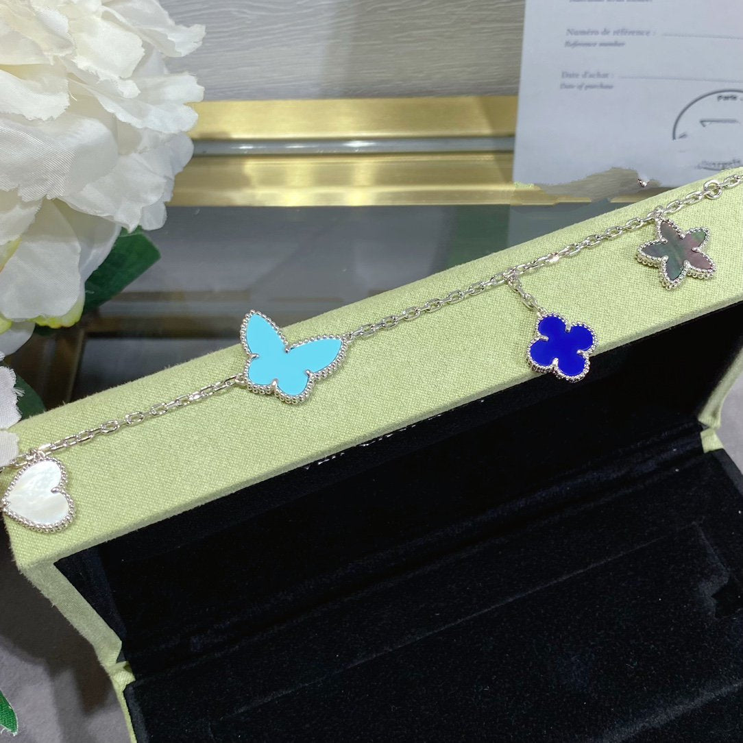 [moco jewelrys]LUCKY SPRING SILVER BRACELET 4 MOTIF